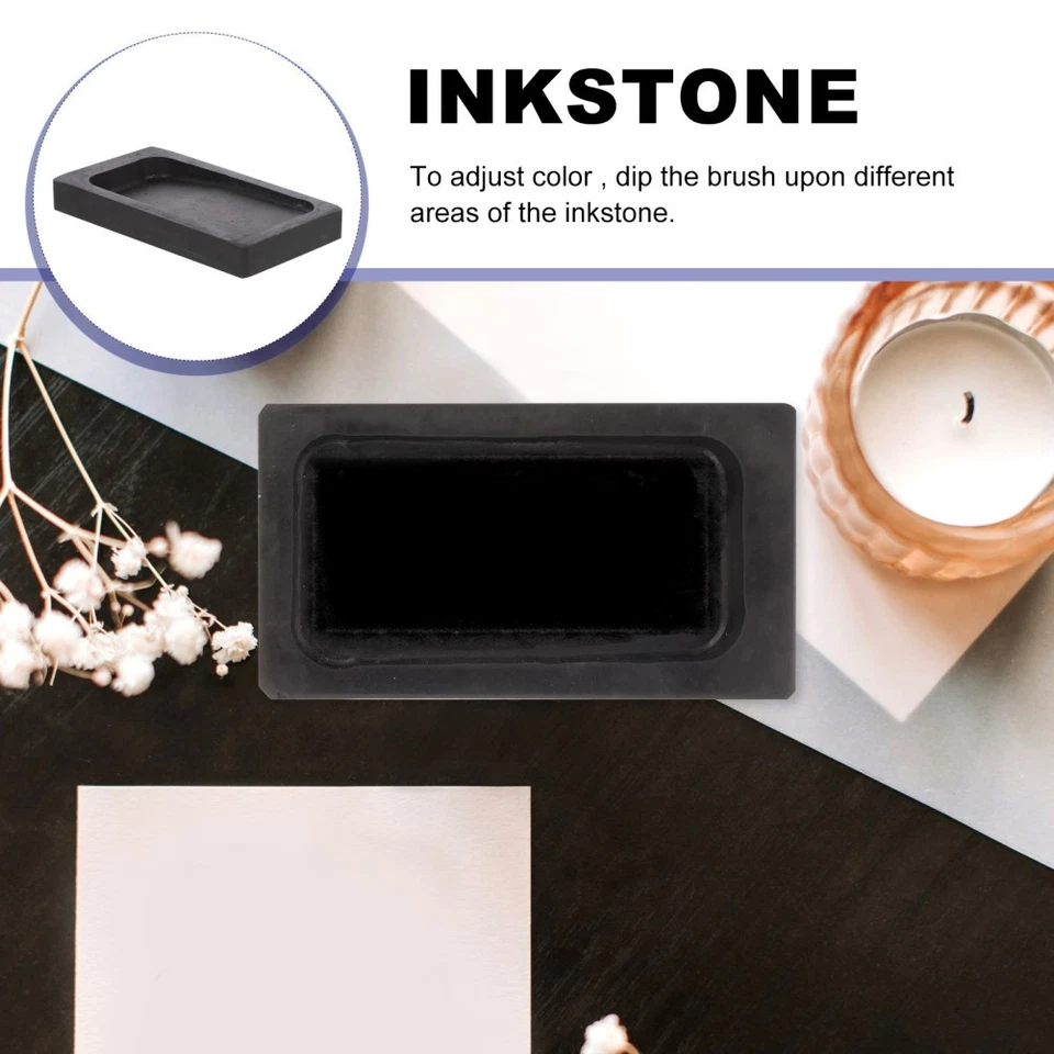 Painting Tool Natural Stone Practical Ink Grinding Stone 4 Inch - image 3 of 4