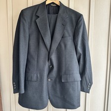 Brooks Brothers Grey Blazer Slacks Pants 2pc Suit Pleated Wool Jacket 44L 36x31