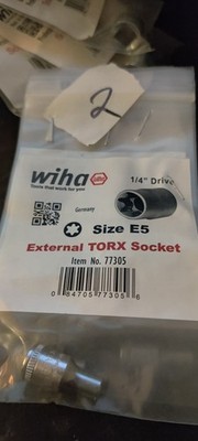 Wiha Heyco 77305 Torx External Socket 1/4'' Drive E5
