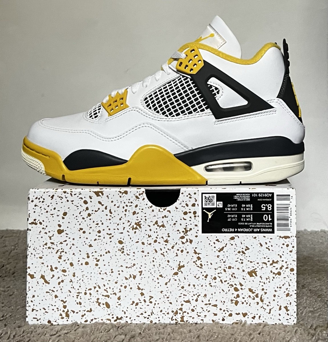 Size 10 - Air Jordan 4 Retro Vivid Sulfur W for sale online