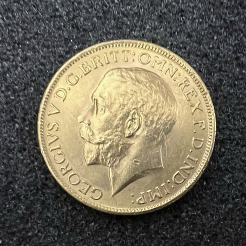 1927 22K GOLD Coin Georgivs V.D.G Britt OMN REX F.D. IND IMP Great Britain
