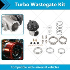 44mm V-Band External Cooled Turbo Wastegate w/ V-Band Flanges set Black Aluminum