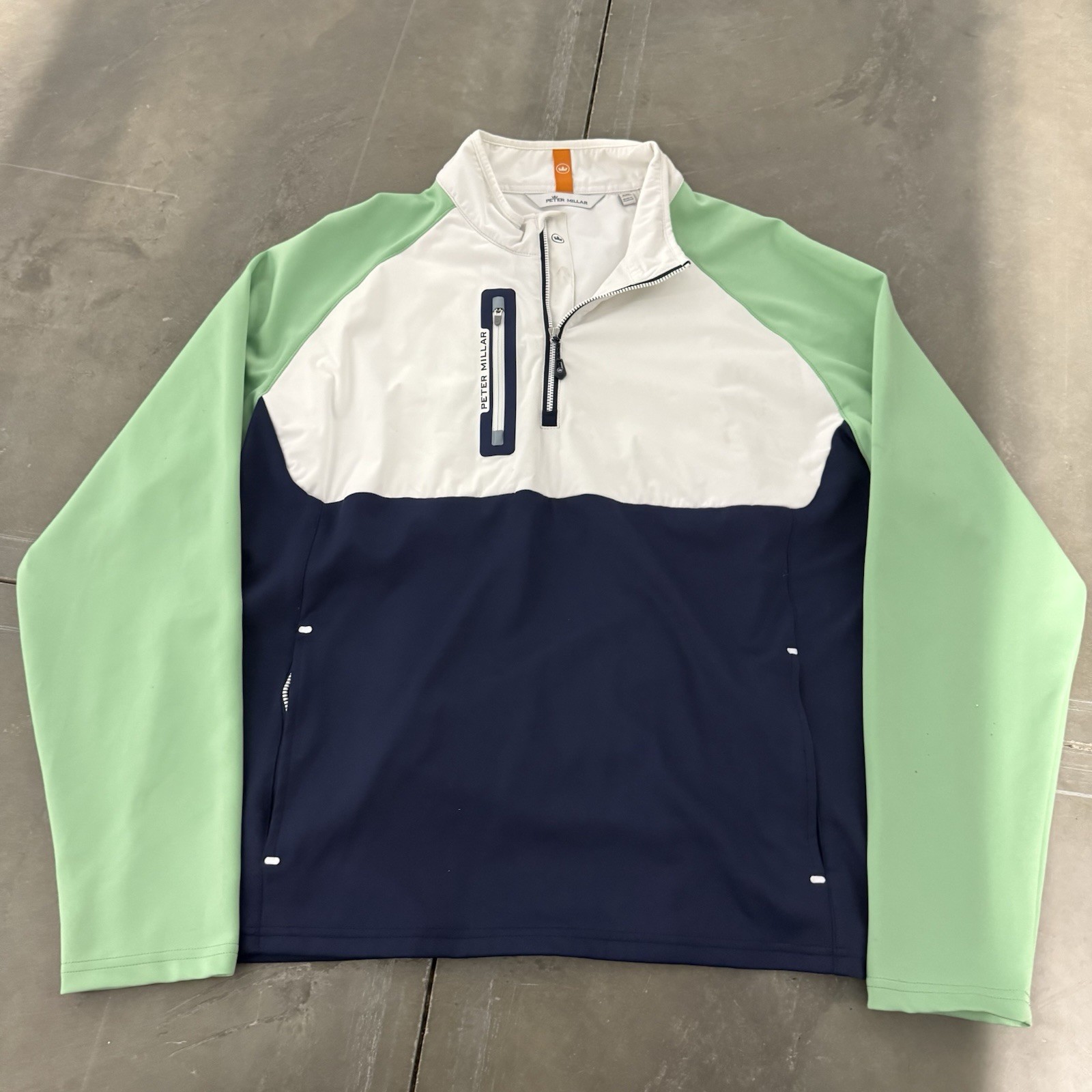 Peter Millar Quarter Zip Pullover Colorblock Golf… - image 1