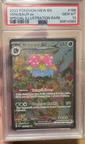 2023 POKEMON MEW EN-151 SPECIAL ILLUSTRATION RARE #198 VENUSAUR EX PSA 10