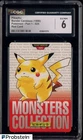 1996 VINTAGE Pokemon Bandai Carddass Red Card Pikachu CGC 6 EX-NM
