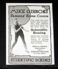 1921 OLD MAGAZINE PRINT AD, MIKE GIBBONS HOME COURSE, LEARN SCIENTIFIC BOXING! 1921 OLD MAGAZINE PRINT AD, MIKE GIBBONS HOME COURSE, LEARN SCIENTIFIC BOXING!