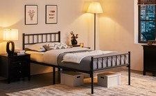 Single/Double/King Iron Bed frame metal Bed Platform with Headboard & Footboard