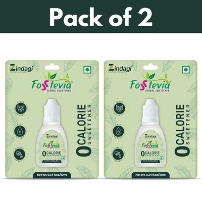 Zindagi Stevia Liquid, Natural Sugar Free Sweetener, Zero Calorie & Vegan 20ml