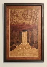 Montana Marquetry wood inlay picture, "Waterfall"