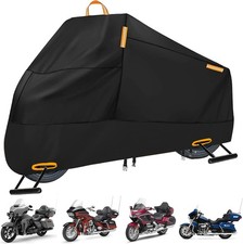 Motorcycle Cover Waterproof Outdoor, 300D Heavy Duty Motorcycle Cover for Harley