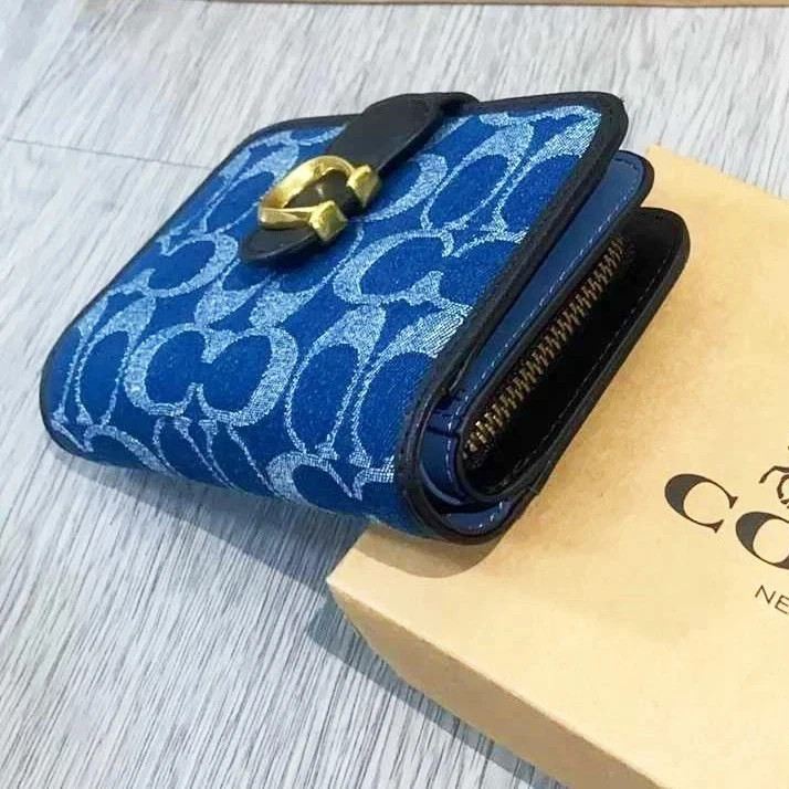 2026 COACH Tabby Medium Wallet Signature Denim CA196 outlet New