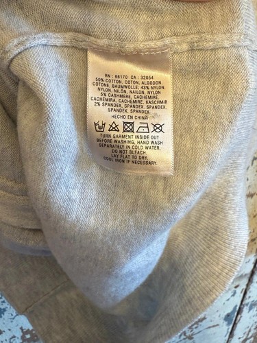 Sparrow Anthropologie Scalloped Ruffle Cashmere Blend Grey Cardigan size Small - Picture 4 of 4