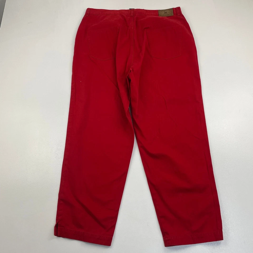 Ralph Lauren Trousers Straight Leg Bright Red Women's 16W - Image 4 of 4