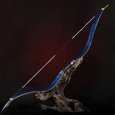 52" AF Archery Traditional Tatar Recurve Bow - Blue Birds Maple Wood Hunting Bow