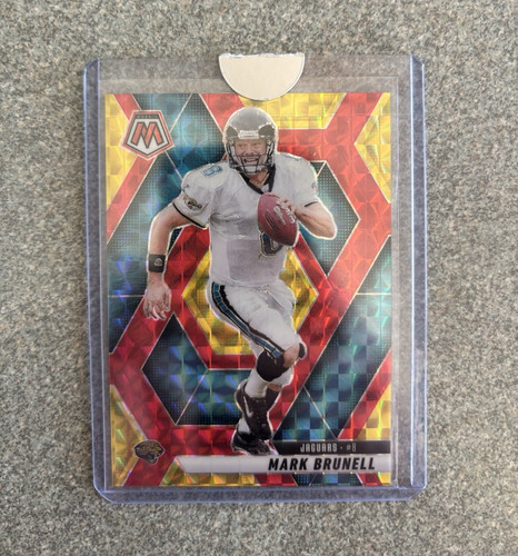 Panini 2025 Mosaic Mark Brunell #37 Jaguars Choice Fusion Red Yellow /89