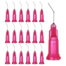 66Pcs 0.5Inch 25Ga 45° Angled Dispensing Needles, Rose Red