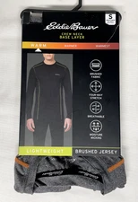 EDDIE BAYER Men's Lightweight Crew Neck Base Layer Shirt Grey Size: S