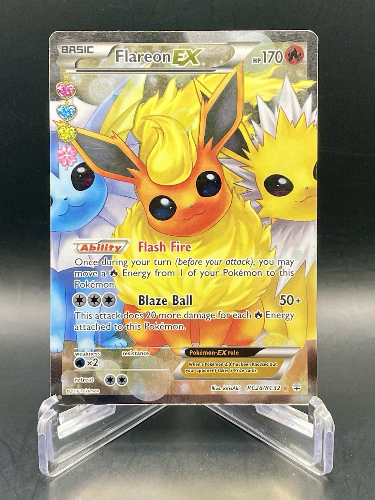 Flareon ex RC28/RC32 Generations: Radiant Collection Full Art Pokemon Card