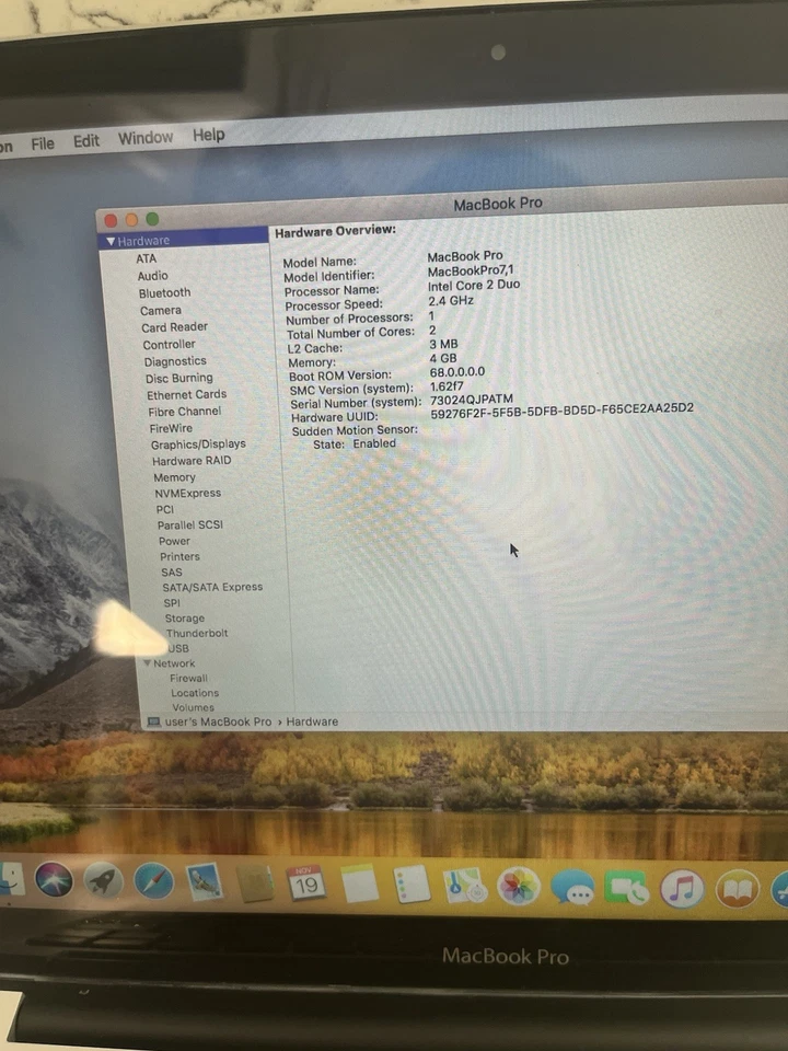 Apple Macbook Pro 13” (core 2 Duo 2,4 GHz, 4 GB de RAM, 250 GB SSD) High Sierra-62 ciclos Foto 3 de 4