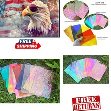 Versatile 12-Piece Assortment of Iridescent Glass Sheets, 4x6 for Art Creations