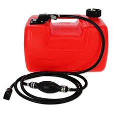 BISupply Boat Fuel Tank 11.4L - Plastic Marine Outboard Boat Gas Tank with Hose