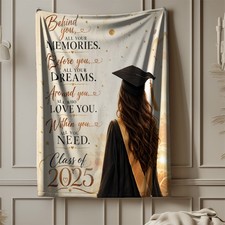 Class Of 2025 Graduation Girl Quote Coral Fleece Blanket