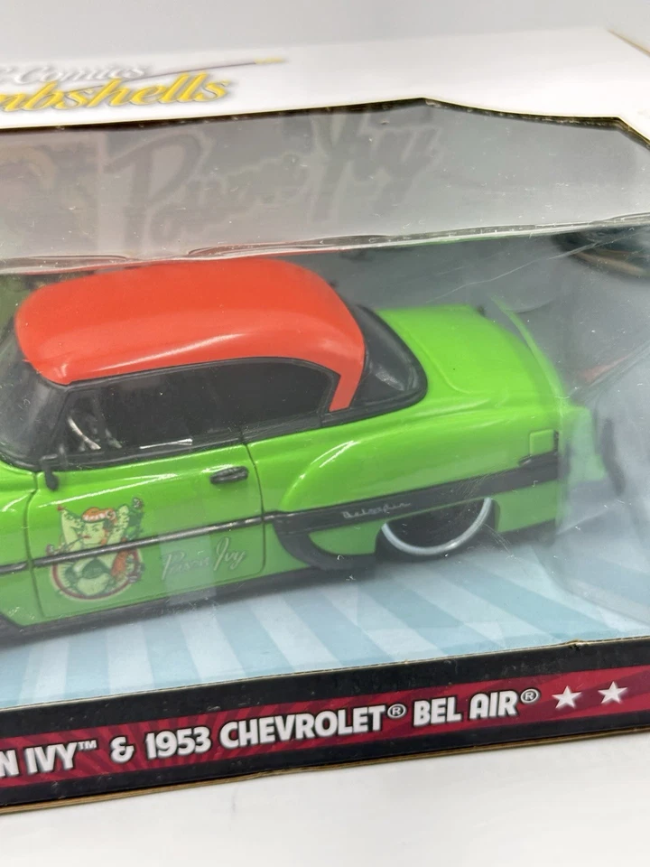Jada Toys DC Comics Bombshells Poison Ivy y Chevy Bel Air 1953 coche fundido a presión Foto 3 de 4