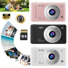 Digital Camera with 32GB Card 50MP 1080P 2.4 Screen 8X Zoom Anti-Shake