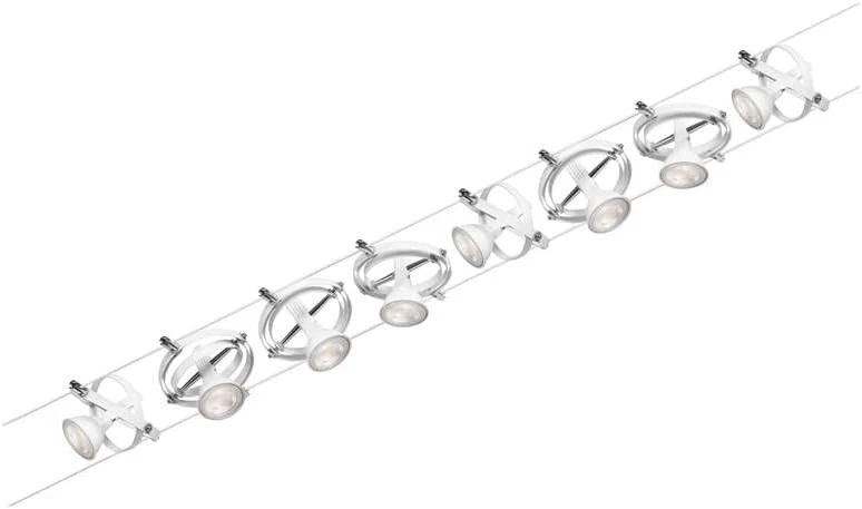 944.92 Paulmann Système Cardan Max 8x 7,5W GU5,3 Blanc 230/12V 60VA Sans Lm - Photo 2/3