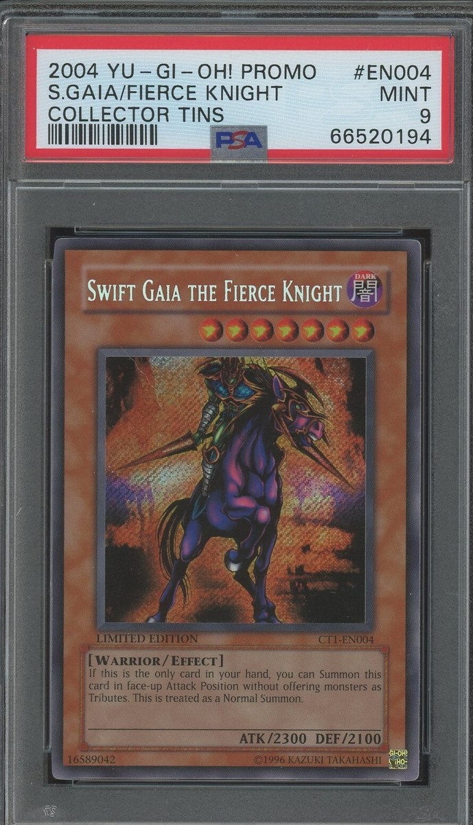 YuGiOh Swift Gaia the Fierce Knight CT1-EN004 PSA 9 MINT Secret