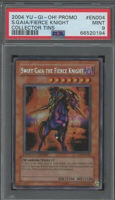 YuGiOh Swift Gaia the Fierce Knight CT1-EN004 PSA 9 MINT Secret