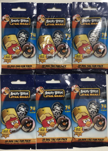 New 2012 Angry Birds Star Wars 2D Dog Tag Fun Pack Lot of 6 Packs *Mint* Hot!!! - 第 1/5 張圖片