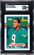 1989 Topps Traded Don McPherson Rookie Card RC #104T SGC 10 GEM MINT Rare + Wow!