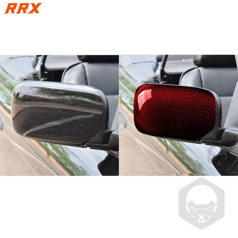 Cubierta de tapa de espejo retrovisor lateral de fibra de carbono seca roja para BMW Serie 3 E36 1991-97 Foto 4 de 4