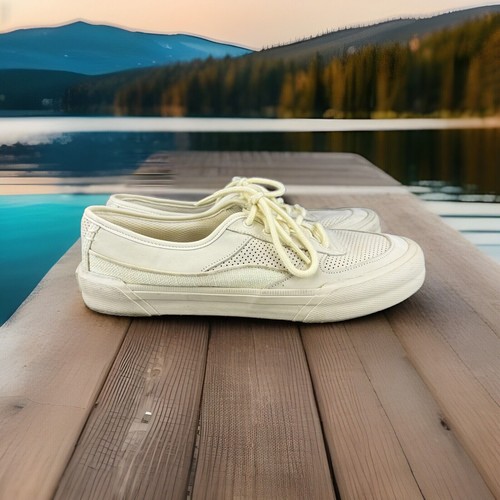 ✅Sperry Top-Sider Soletide Sneakers Stringate Pelle Avorio STS87313 Donna Tg 9,5