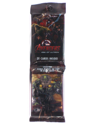 2015 Upper Deck Avengers Age Of Ultron 31-Card Jumbo Pack w/3D Insert Maestro