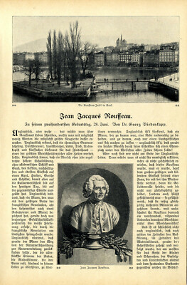 Dr.Georg Biedenkapp 200.Geburtstag v. Jean Jacques Rousseau Insel in Genf...1912