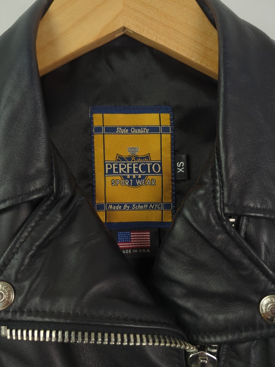 SCHOTT 218W Women's Sz XS One Star Perfecto Lambskin Leather