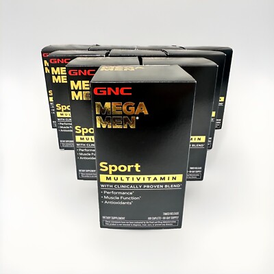 GNC Mega Men Sport Multivitamin for Men 180 Count, Expiry 06/2026