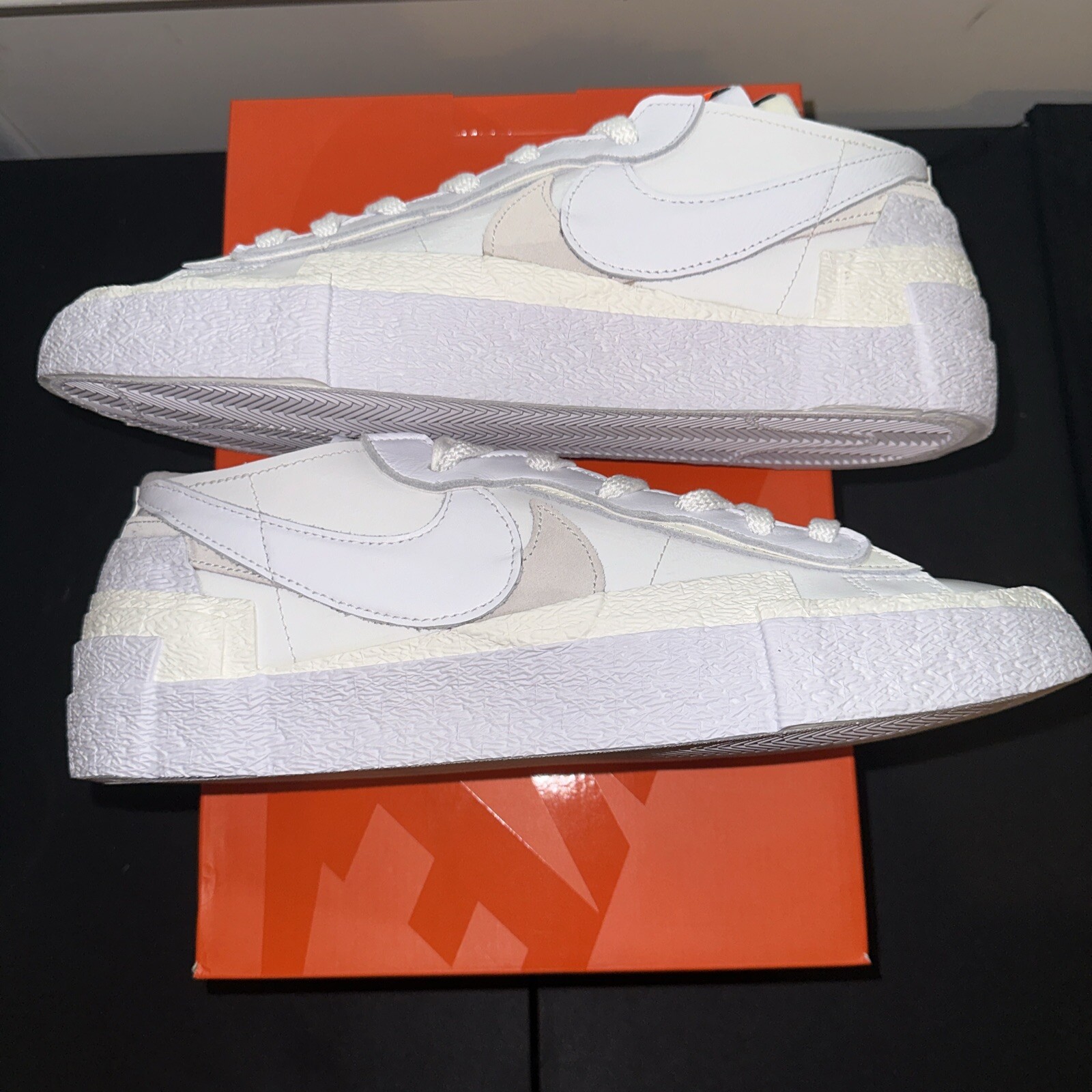SACAI X NIKE Taglia 12 Nike Sacai x Blazer bianco basso brevetto