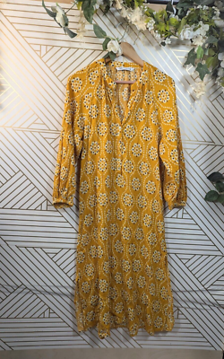 oversized kaftan midi dress Cos Oversized Kaftan Midi Dress In Yellow - 60% Off