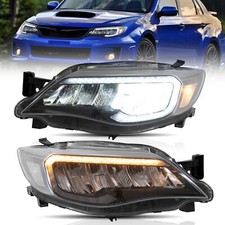 Faro proiettore anteriore Vland per Subaru WRX 2008 2009-2014 con indicatore sequenziale