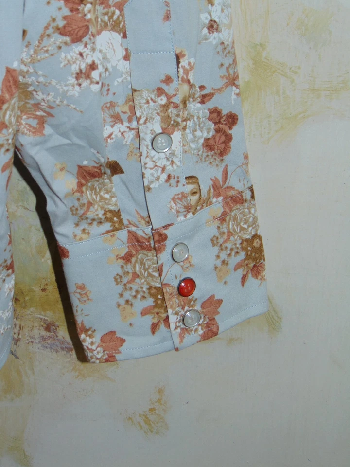 Marc Ecko Mens Western Shirt Blue Pin Up Women Pearl Snap Long Sleeve Men SZ XL - Image 3 of 4