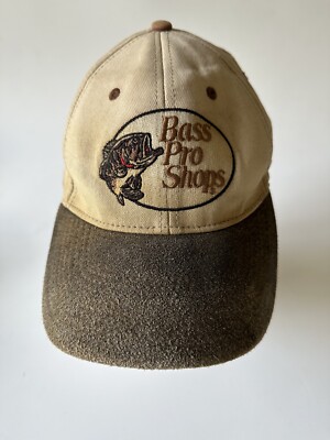 VINTAGE BASS PRO SHOPS LEATHER BILL STRAPBACK HAT CAP | eBay