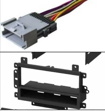 Single Din Dash Kit Car Radio Stereo Installation and Wire Harness for some GM