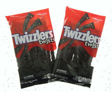 Twizzlers Black Licorice Twists 5oz American Candy Chewy Sweets 5oz (Pack of 2)