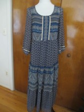 Anthropologie Floreal women's maxi multi-color evening dress 10