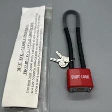 Shot Lock 10000-PTR-2 with Keys Pistol Gun Firearm Safety Cable 7”