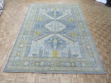9'10 x 13'9 Hand Knotted Fine Blue Peshawar Kazak Oriental Rug G10103