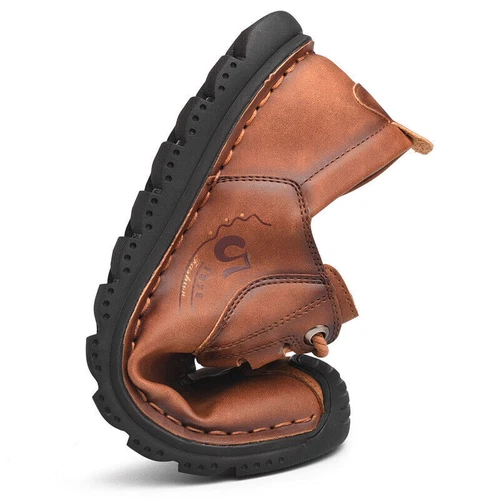Herren Weiches Leder Freizeitschuhe Mode Fahrschuhe Flache Halbschuhe Mokassins - Bild 5 von 23